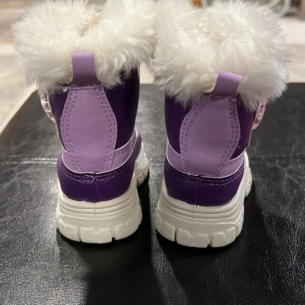 Lot of 3 size 1 shoes Children’s Place Fur Lined Snow Boots Strawberry Sandals